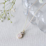 Anastasia Necklace | Gold/Rose Quartz