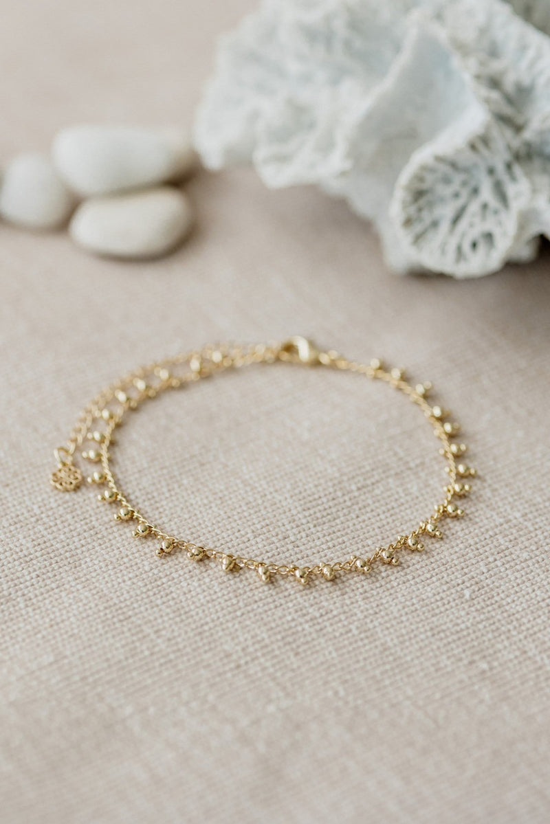 Droplet Anklet | Gold