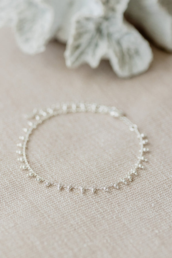 Droplet Anklet | Silver