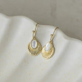 Asha Earrings | Gold Mother of Pearl