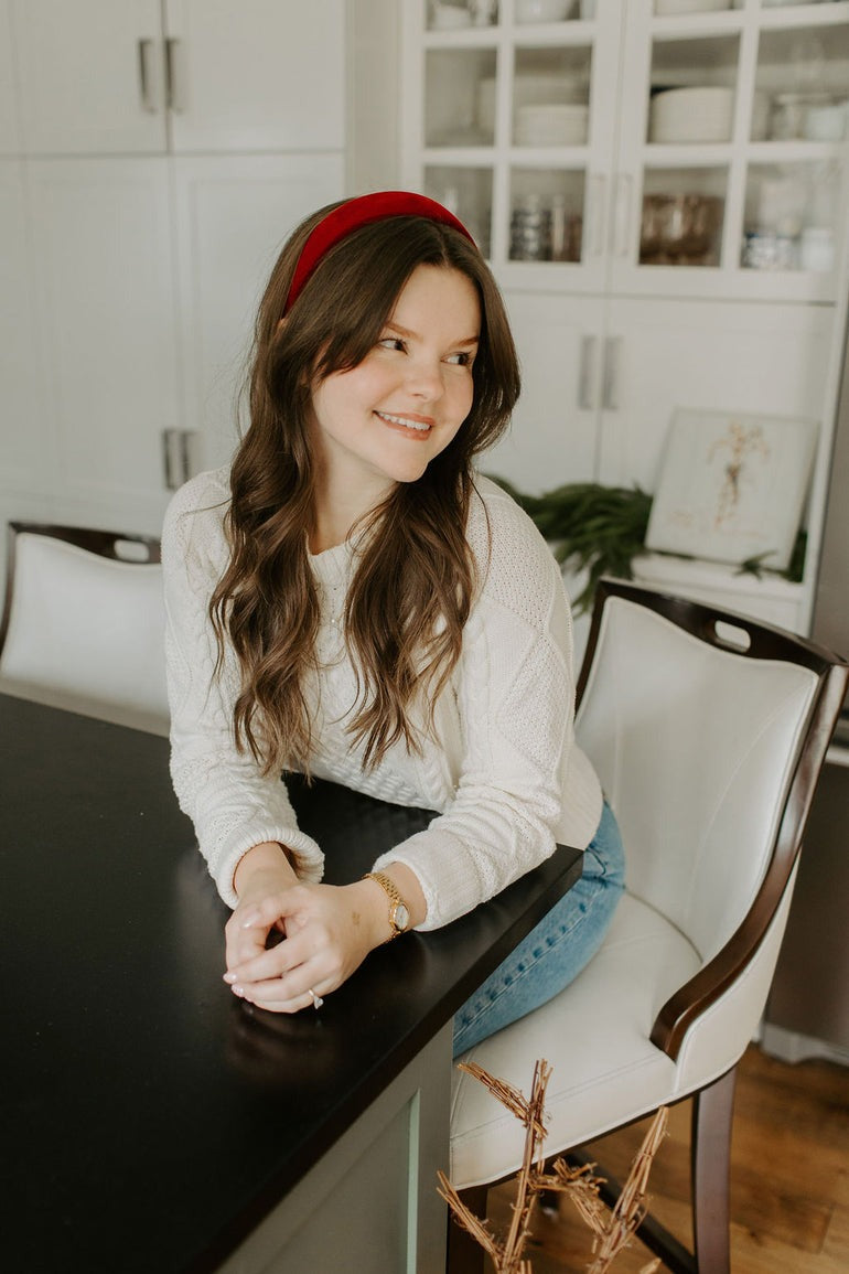 Velvet Headband | Holly Berry