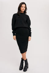 Amber Sweater Skirt | Black