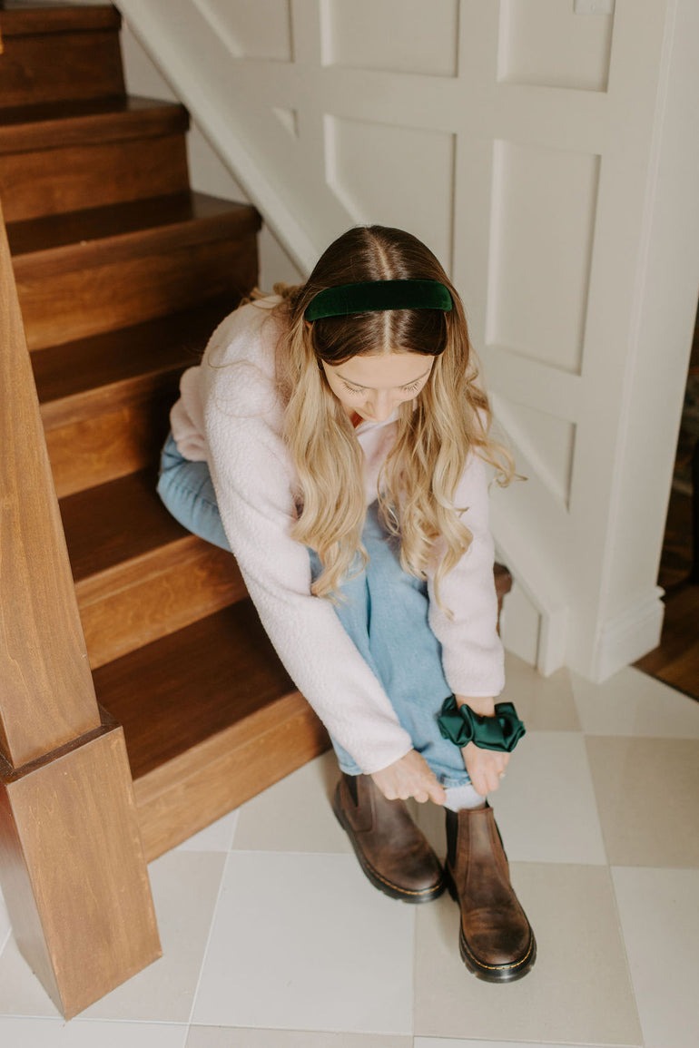 Velvet Headband | Evergreen