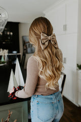 King's Cross Satin Bow | Taupe