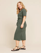 T-Shirt Tie Dress | Moss