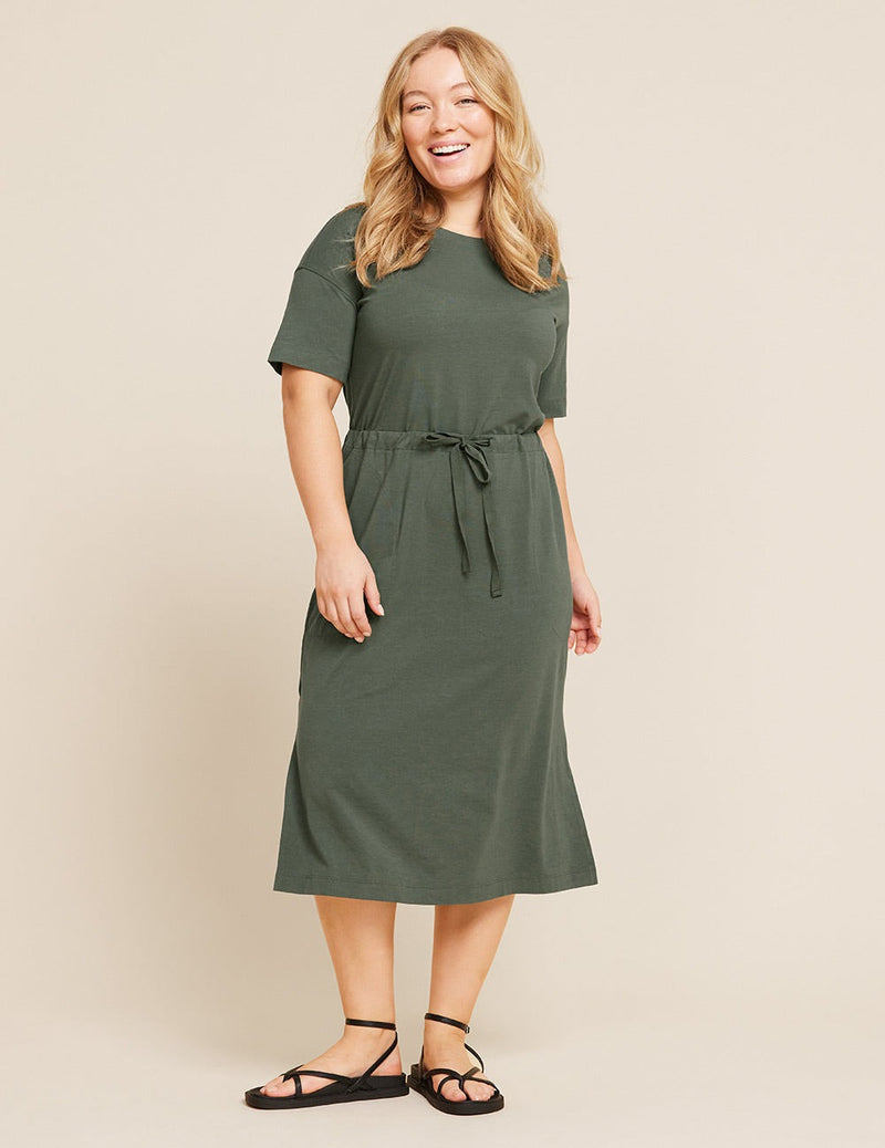 T-Shirt Tie Dress | Moss