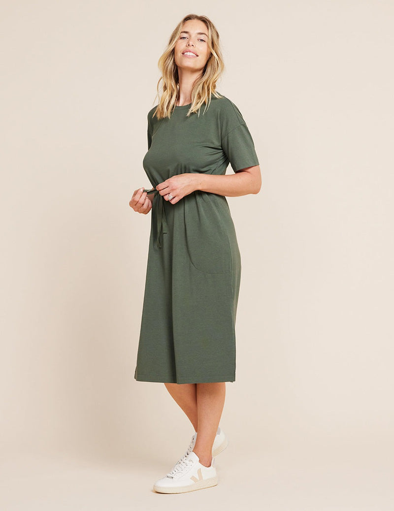 T-Shirt Tie Dress | Moss