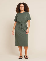 T-Shirt Tie Dress | Moss