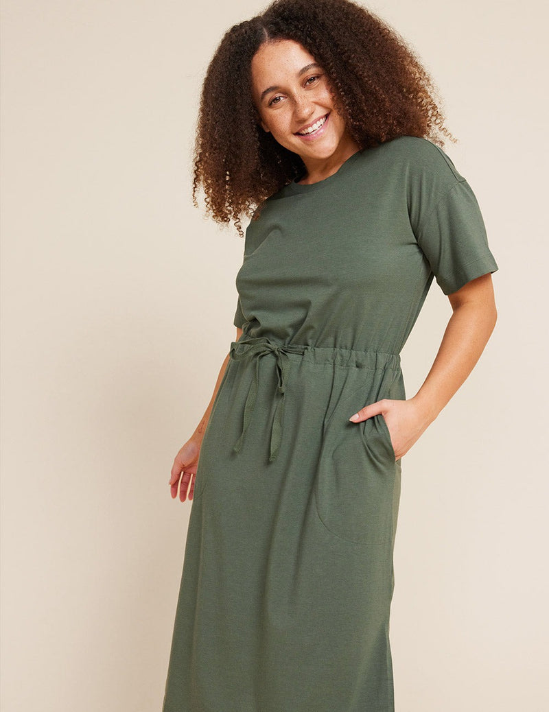 T-Shirt Tie Dress | Moss