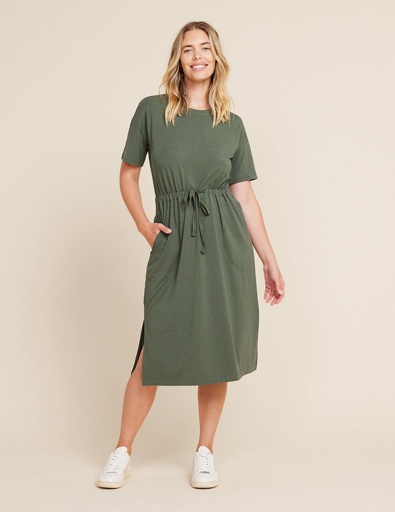 T-Shirt Tie Dress | Moss