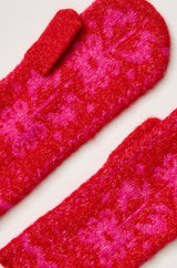 Folk Mitten | Pink & Red