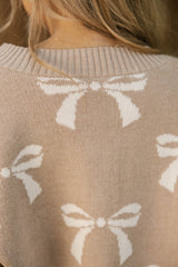 Bow Cardigan | Oatmeal