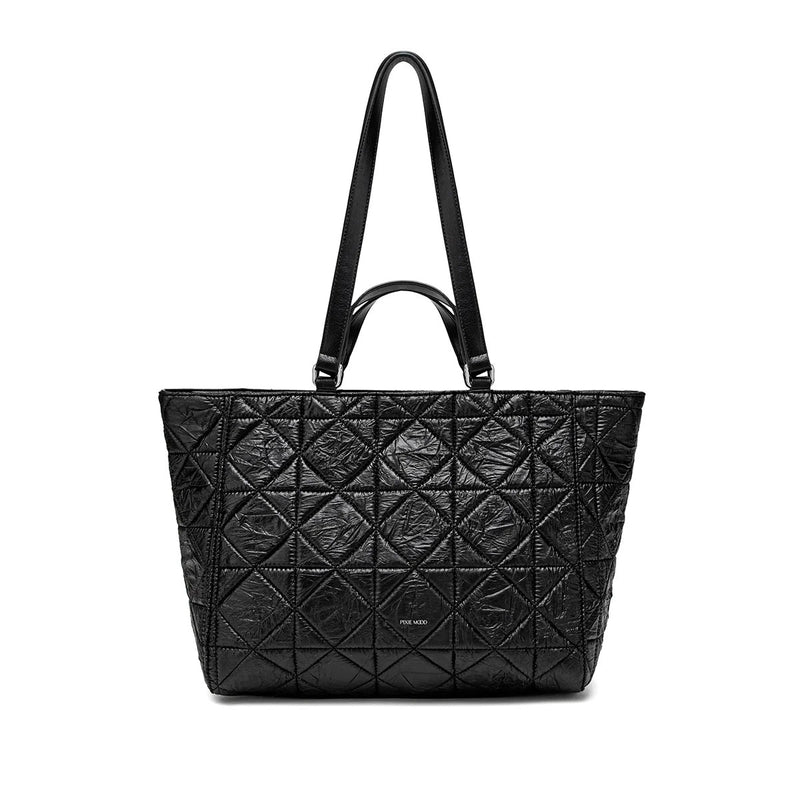 Brenda Tote | Black Quilted