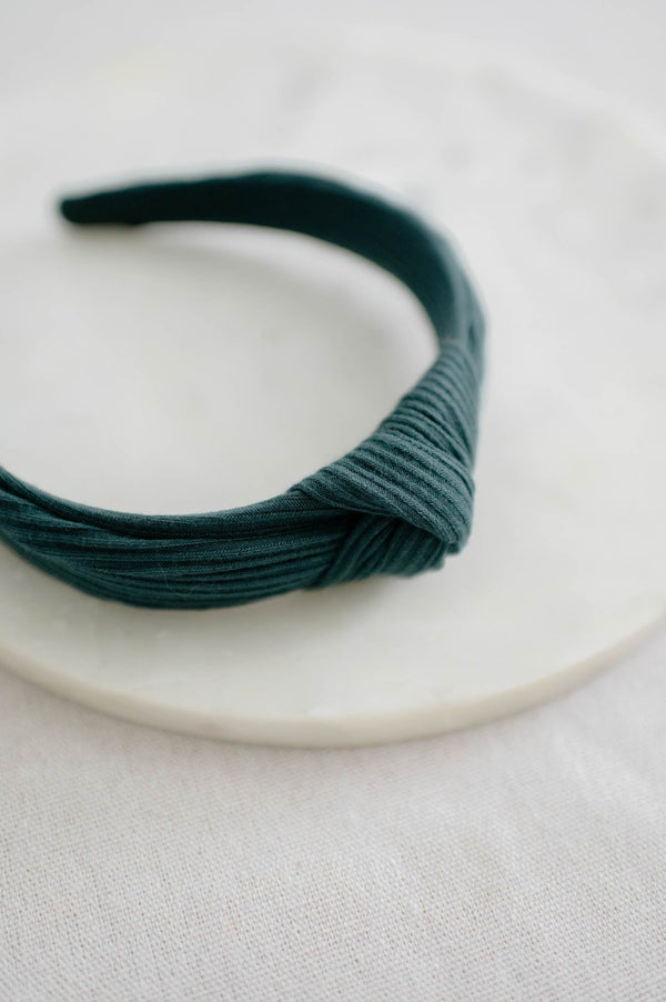 Barbays Rib Knit Headband | Deep Forest