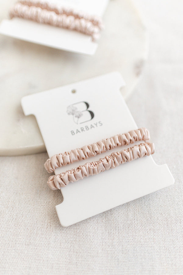 Barbays 2 Pack Silk Hair Ties | Champagne