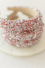 Barbays Confetti Gem Headband | Red/Pink