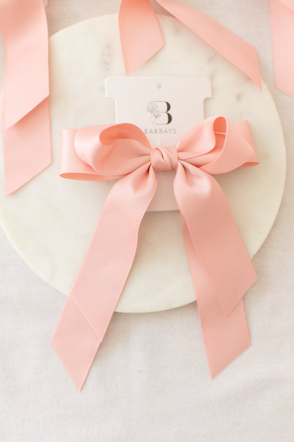 Barbays Sweetheart Bow | Sparkling Rose