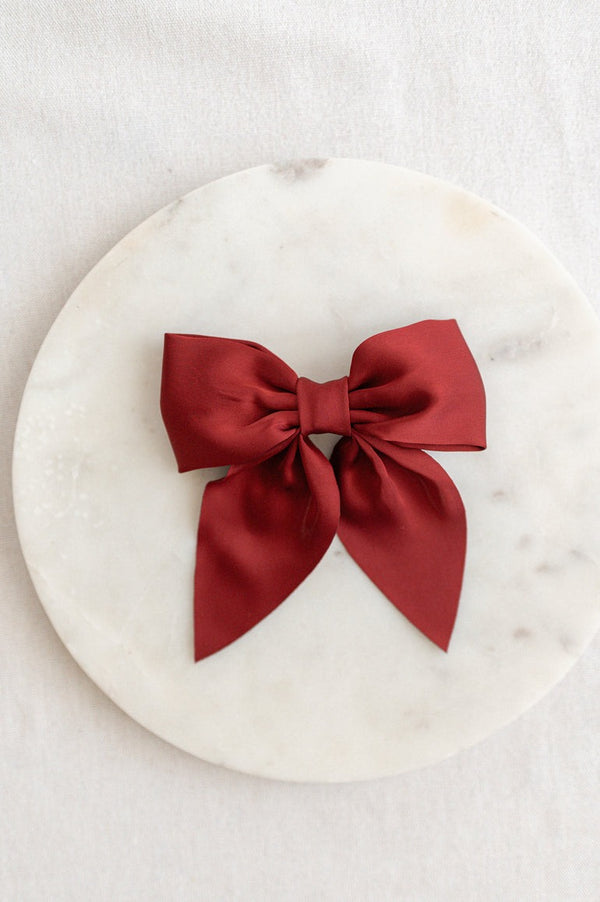 Barbays Matte Satin Bow | Red