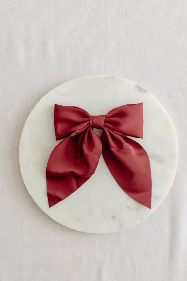 Barbays Matte Satin Bow | Red