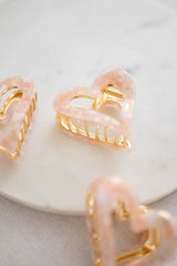Barbays Gold Plated Heart Clip | Pink