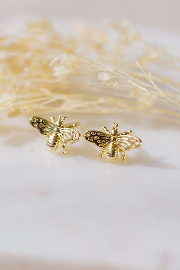 Bee Love Studs | Gold