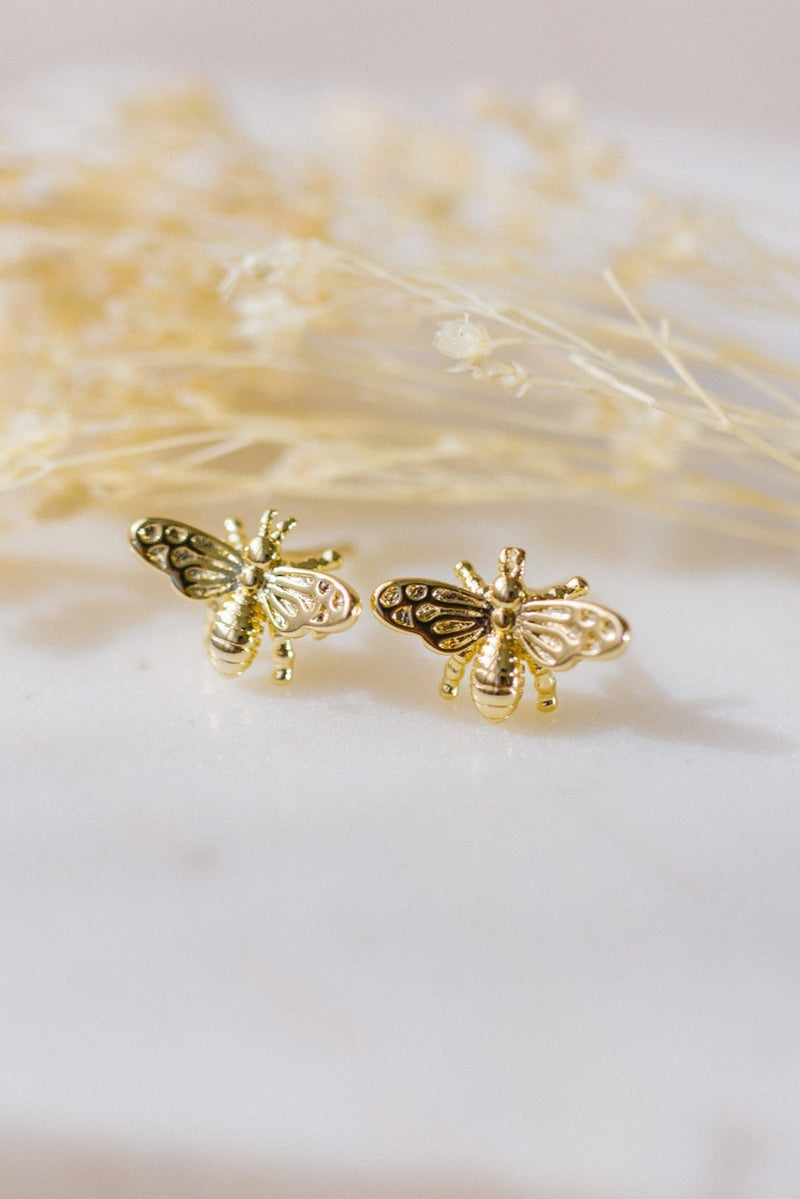 Bee Love Studs | Gold