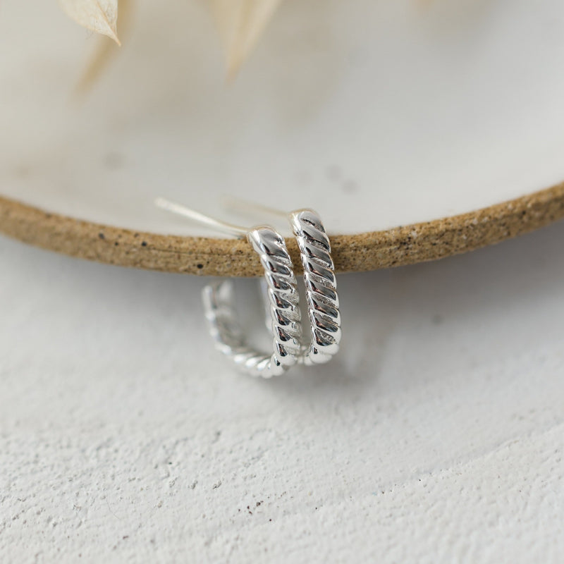 Braided Studs | Silver