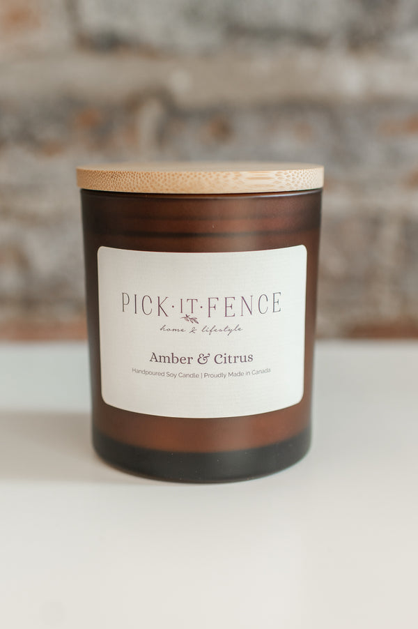 Amber & Citrus 10oz Soy Candle