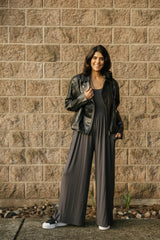 Camille Romper | Charcoal