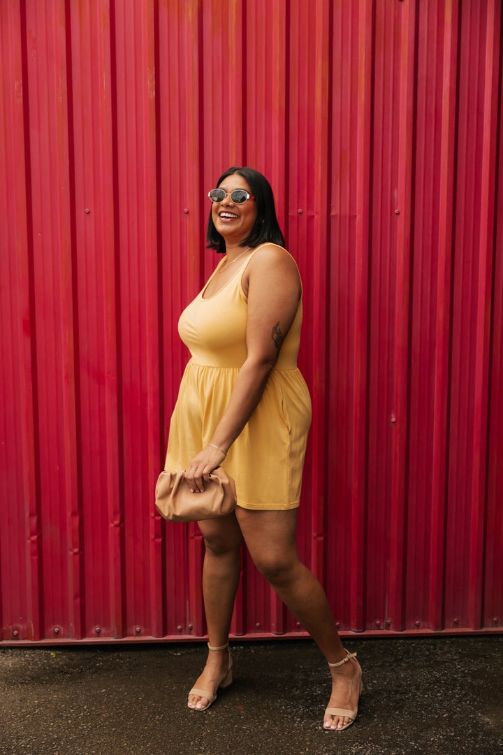 Camille Shorty Romper | Yellow - FINAL SALE