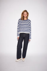 Carmen Pullover | Denim Fade