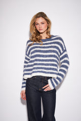 Carmen Pullover | Denim Fade