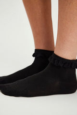 Beloved Waffle Knit Ankle Sock | Black