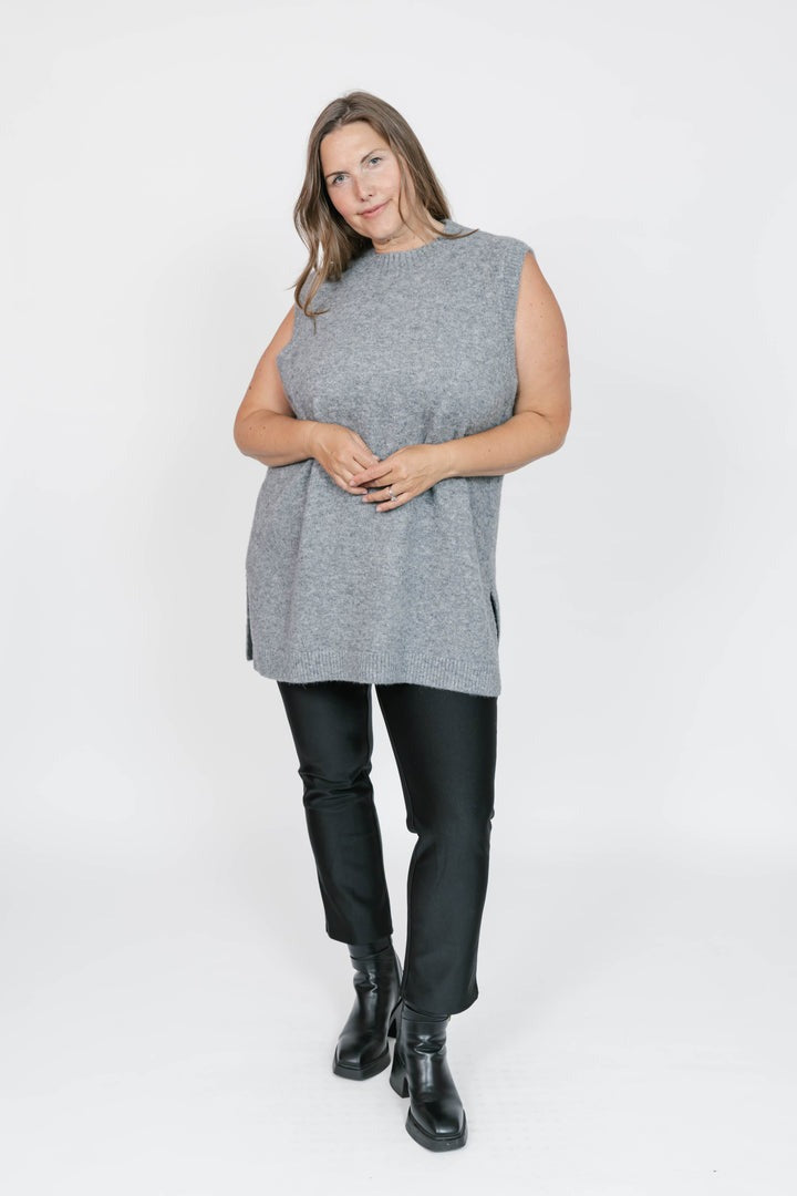 Charlie Sweater Tunic | Heather Grey