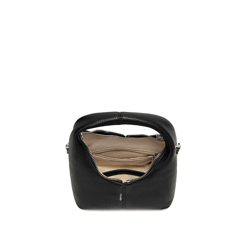 Circle Crossbody Bag | Black Pebble