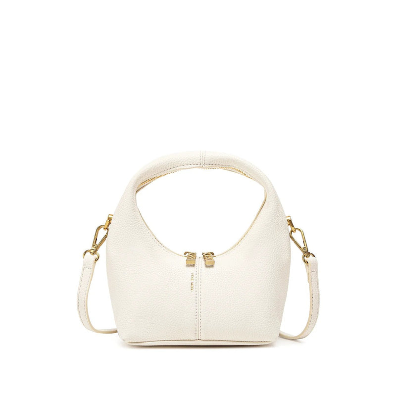 Circle Crossbody Bag | Coconut Cream Pebbled