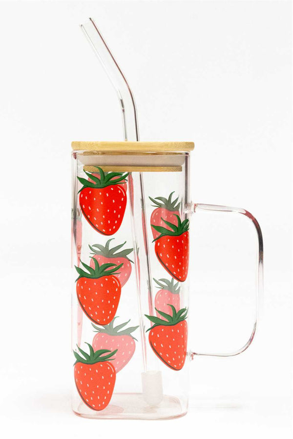Glass Tumbler | Strawberry - FINAL SALE