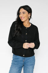 Crush On You Cardigan | Black - FINAL SALE