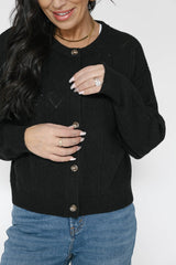 Crush On You Cardigan | Black - FINAL SALE