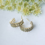 Chara Hoops | Gold Moss Green