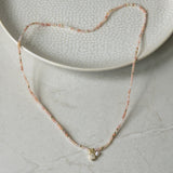 Colette Loop Necklace/Bracelet | Gold/Pink Opal