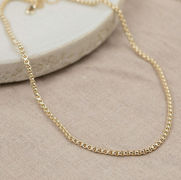 Cord Link Necklace | Gold