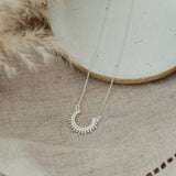 Curved Luck Necklace | Silver