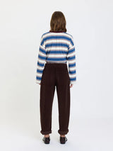 Villa Drawstring Barrel Leg Pant | Chocolate