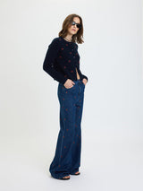 Muse Embroidered Cardigan | Cherry