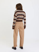 Villa Drawstring Barrel Leg Pant | Latte