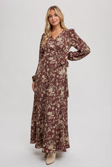 Tula Maxi Wrap Dress | Hazelnut Floral - FINAL SALE