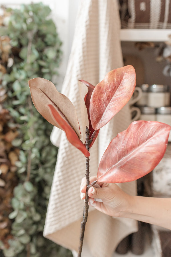 Red Magnolia Spray | 18" - FINAL SALE