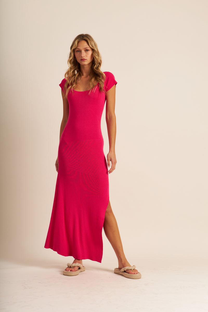 Denny Dress | Vibrant Rose