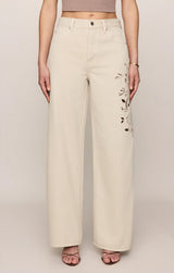 The Show Off High Rise Bowed Denim | Soapstone